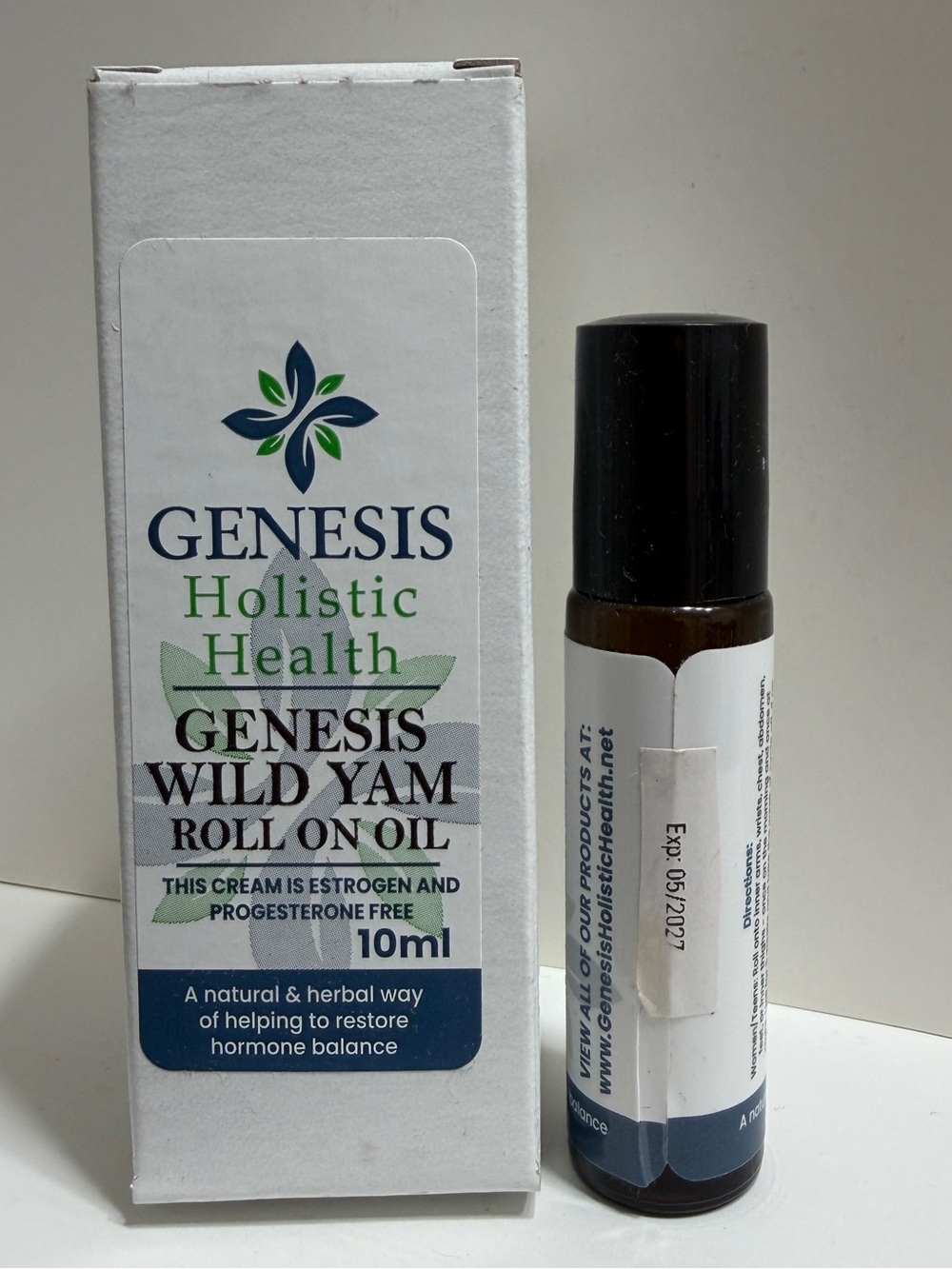 Genesis Wild Yam Roll-On Oil Serum (10ml) - Holistic Health, White • Exp 05/2027